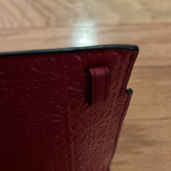 Authentic Loewe Embossed Red Pouch / Clutch